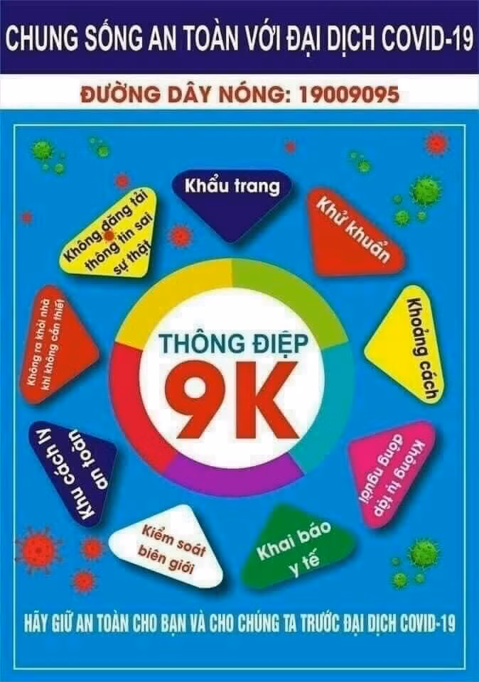 Thông điệp 9K của Bộ Y tế cũng được tỉnh Quảng Ninh tích cực tuyên truyền đến người dân để phòng, chống dịch COVID-19.