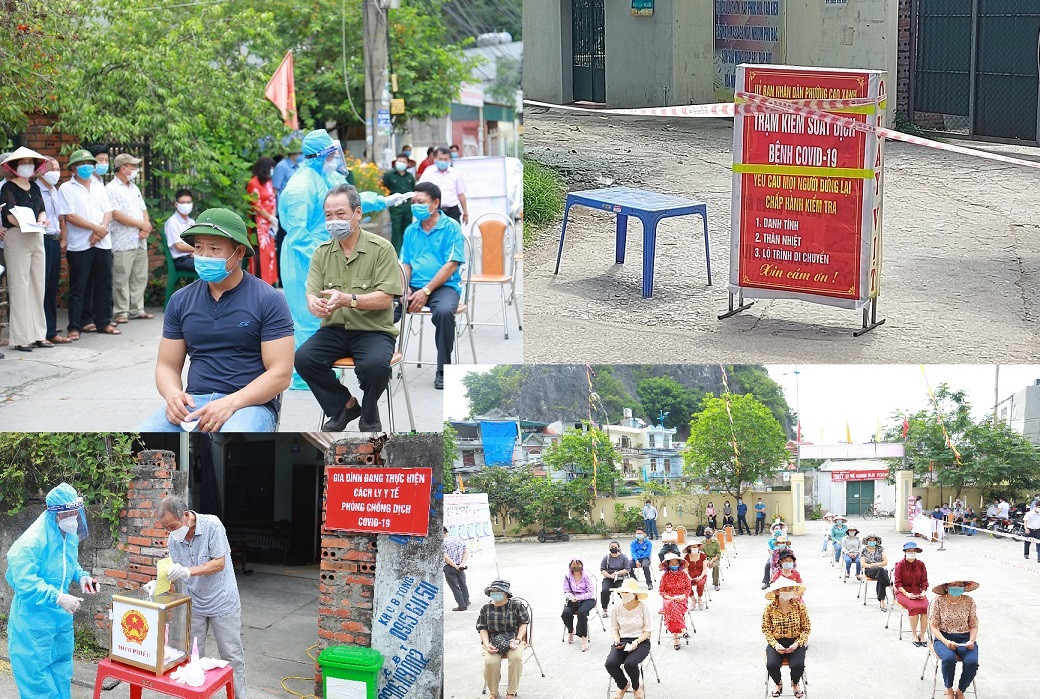 Để đảm bảo tất cả người dân trên địa bàn được thực hiện quyền bầu cử, các phương án tổ chức bầu cử tại khu vực bỏ phiếu chính, khu vực bị phong tỏa được diễn tập theo tình huống giả định cụ thể.