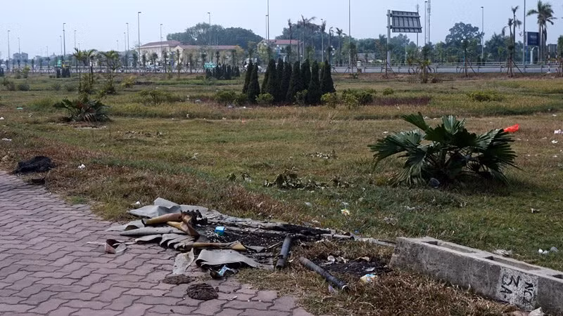 Rác xả khắp vườn hoa.