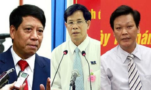 Liên quan đến vụ Trịnh Xuân Thanh, Ban Bí thư đã họp dưới sự chủ trì của Tổng bí thư Nguyễn Phú Trọng để xem xét thi hành kỷ luật một số cán bộ liên quan. Xét nội dung, tính chất, mức độ vi phạm; căn cứ Quy định số 181-QĐ/TW của Bộ Chính trị về xử lý kỷ luật đảng viên vi phạm, với 100% phiếu kín, Ban Bí thư đã quyết định thi hành kỷ luật bằng hình thức cảnh cáo đối với ông Trần Lưu Hải và ông Huỳnh Minh Chắc, khiển trách ông Nguyễn Duy Thăng. (Ảnh: từ trái sang phải: Ông Trần Lưu Hải, Huỳnh Minh Chắc và Nguyễn Duy Thăng).