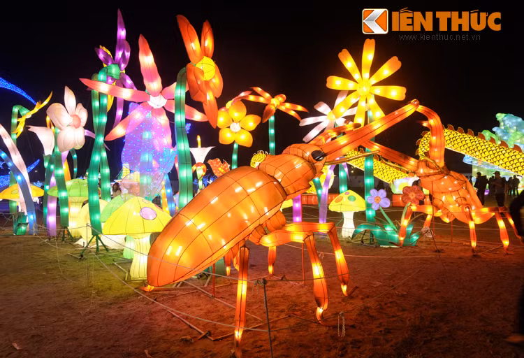 Nhiều chủ đề độc đáo, thể hiện sự sáng tạo tài tình và bàn tay khéo léo của các nghệ nhân chế tác đèn lồng.