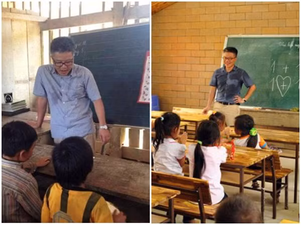 Hai năm trước, hình ảnh giáo sư Ngô Bảo Châu dạy học trò trong lớp học với nền đất, bàn ghế cũ kỹ thì nay, trường tiểu học Lũng Luông trở nên khang trang hơn rất nhiều.