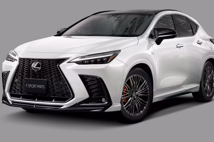 Bodykit TRD cho Lexus NX 2022 cũng bao gồm vỏ gương chiếu hậu mới, ốp bên hông mở rộng, bộ khuếch tán sau ấn tượng và hệ thống ống xả quad thể thao giúp làm rõ thêm vẻ ngoài mạnh mẽ của NX 2022.