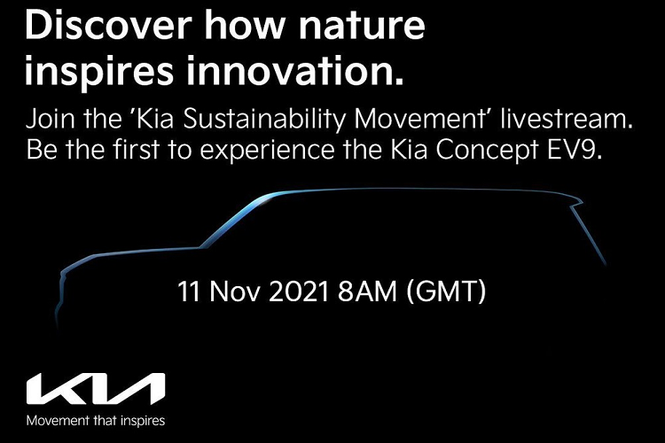 Kia EV9 2022 chay dien se chinh thuc ra mat vao ngay 11/11/2021