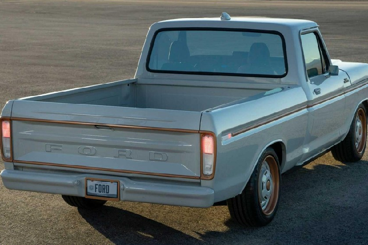 Ford F-100 Eluminator chạy điện đã được ra đời với sự hợp tác của MLe Racecars và chạy trên một khung gầm tùy chỉnh riêng do Roadster Shop phát triển. Nó có hệ dẫn động AWD nhờ trang bị hệ thống hai mô tơ điện giống như của Mustang Mach-E GT Performance Edition 2021. Điều đó đồng nghĩa rằng nó có tổng công suất 480 mã lực và 860 Nm mô-men xoắn cực đại. Đáng tiếc, Ford không tiết lộ thông tin gì về hiệu suất vận hành, dung lượng bộ pin và phạm vi di chuyển.