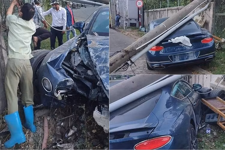 Theo các hiện ảnh hiện trường chụp lại, sau khi tông gãy cột điện, phần đầu xe bên phải bao gồm cả cụm đèn pha đắt giá hư hỏng hoàn toàn, cản trước cũng rời ra, bánh xe và cơ cấu lái bên phải hư hỏng nặng và gãy rời, túi khí trong xe bung toàn bộ. Phần cột điện sau khi gãy cũng đập xuống mui xe gây hư hỏng thêm phần nóc và đuôi.