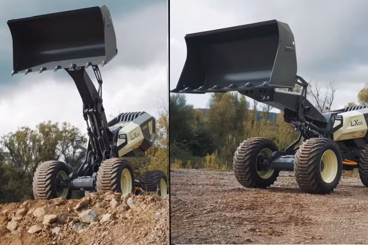 Hơn nữa, các bánh xe còn được tích hợp cảm biến để giữ cân bằng cho cả xe. Trong khi cung cấp lực kéo lớn, chúng cũng cho phép LX03 kiểm soát hướng lực kéo giữa bánh xe và mặt đường, một yếu tố hữu ích khi làm việc trên công trường ngổn ngang.