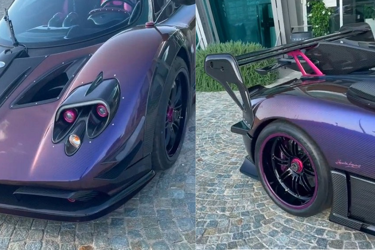 Thêm vào đó là hệ thống cánh gió đuôi mới, kết hợp các chi tiết nằm ngang và nằm dọc phức tạp. Nếu nhìn thoáng qua, Pagani Zonda AY nhìn khá giống với siêu xe Zonda ZUN ra mắt vào năm ngoái. Sự khác biệt dễ thấy nhất của Pagani Zonda AY so với Zonda ZUN là cụm đèn pha, cánh gió đuôi mở rộng về phía thân vỏ bằng sợi carbon của xe và chắn bùn sau được lắp bằng bu-lông. 