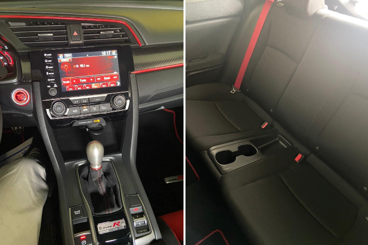 Là dòng xe thể thao tập trung vào trải nghiệm lái, nội thất Honda Civic Type R được trang bị đủ dùng. Nổi bật với hàng ghế phía trước sử dụng thể thao, điểm nhấn màu đỏ, vô-lăng được bọc da lộn Alcantara cao cấp, cụm đồng hồ đo kỹ thuật số 7,0 inch, 8 loa giải trí.