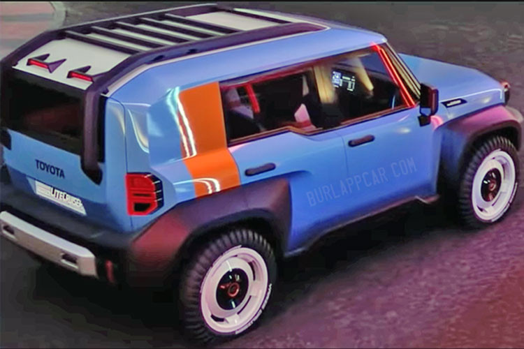 Trên đầu xe, Toyota Compact Cruiser EV hoàn toàn mới được trang bị lưới tản nhiệt có thiết kế cổ điện. Ở giữa lưới tản nhiệt đóng kín của xe là tem chữ nổi "Toyota" màu trắng.