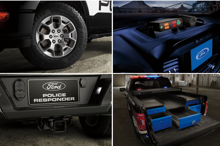 Ford F-150 Police Responder có lốp đa dụng, cho khả năng xử lý tốt, vào của ổn định, tăng tốc nhanh và không bị ảnh hưởng khi đi off-road. Mẫu bán tải này cũng được trang bị gói nâng cấp FX4 Off-road, gồm tấm chắn gầm, giảm xóc có thể điều chỉnh, trục sau khóa vi sai điện tử và chức năng kiểm soát đổ dốc.