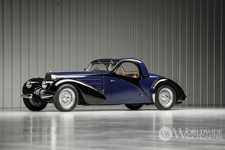 Chiếc Bugatti Type 57C Atalante Coupe đời 1938 cực hiếm này sẽ được bán đấu giá, do Worldwide Auctioneers tổ chức tại Mỹ.