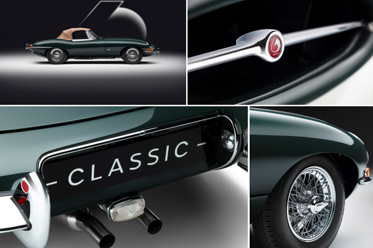 Trên phiên bản mui trần, E-Type 60 có nội thất bọc da lộn màu xanh lá, trong khi đó bản coupe sử dụng vật liệu trơn tối màu. Cả 2 mẫu xe cùng trang bị vô-lăng 3 chấu tối giản, cụm còi được mạ vàng 24 carat, phanh tay làm từ kim loại và cabin có logo kỷ niệm với dòng chữ "1961-2021" để đánh dấu phiên bản đặc biệt của Jaguar E-Type.