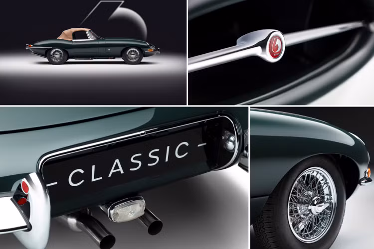 Trên phiên bản mui trần, E-Type 60 có nội thất bọc da lộn màu xanh lá, trong khi đó bản coupe sử dụng vật liệu trơn tối màu. Cả 2 mẫu xe cùng trang bị vô-lăng 3 chấu tối giản, cụm còi được mạ vàng 24 carat, phanh tay làm từ kim loại và cabin có logo kỷ niệm với dòng chữ "1961-2021" để đánh dấu phiên bản đặc biệt của Jaguar E-Type.