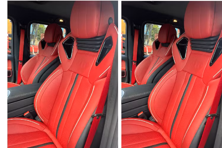 Chưa hết, dòng chữ thể hiện phiên bản của nhà độ Carlex Design còn xuất hiện bảng táp lô, ngay trước mặt ghế phụ. Ngoài ra được hãng độ Carlex Design bọc da cao cấp và còn trang trí thêm rất nhiều chi tiết carbon, tuy nhiên các trang bị giải trí và an toàn... không khác gì bản tiêu chuẩn. 