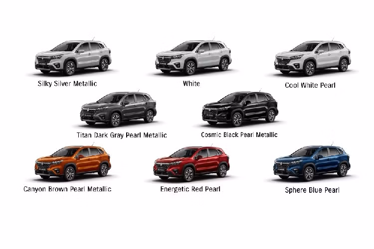 Khi mua Suzuki SX4 S-Cross 2022, khách hàng có thể chọn các màu sơn ngoại thất như trắng, xám, đỏ, xanh dương, đen và bạc. Tại thị trường Anh quốc, giá xe Suzuki SX4 S-Cross 2022 khởi điểm từ 24.999 Bảng (755 triệu đồng) cho bản Motion và 29.799 Bảng (900 triệu đồng) cho bản Ultra.