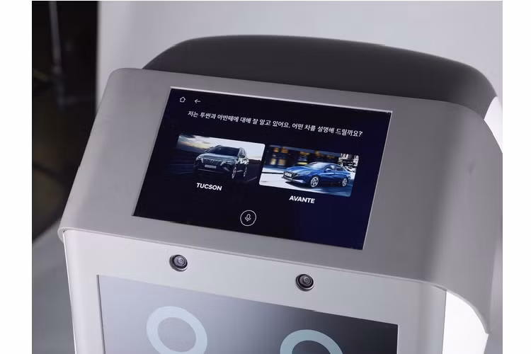 Đơn cử, DAL-e có thể trò chuyện với khách hàng bằng việc cung cấp thông tin hữu ích về sản phẩm, dịch vụ. Robot này còn có khả năng di chuyển linh hoạt để dẫn người dùng tới khu vực mà họ tìm kiếm trong đại lý.