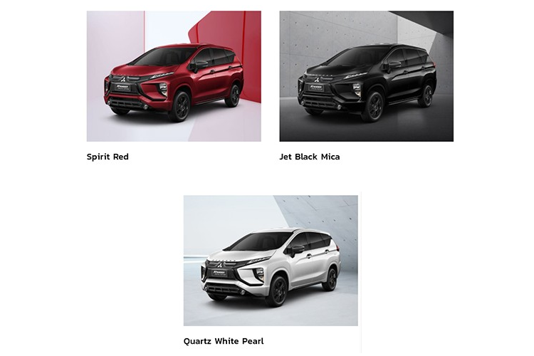 Được gọi bằng cái tên Mitsubishi Xpander Special Edition 2021, phiên bản đặc biệt này sở hữu 3 tùy chọn màu sơn ngoại thất là đen Jet Black Mica, đỏ Red Spirit và trắng Quartz White Pearl. Điểm nhấn của phiên bản đặc biệt này nằm ở hàng loạt chi tiết ngoại thất sơn màu đen mới.