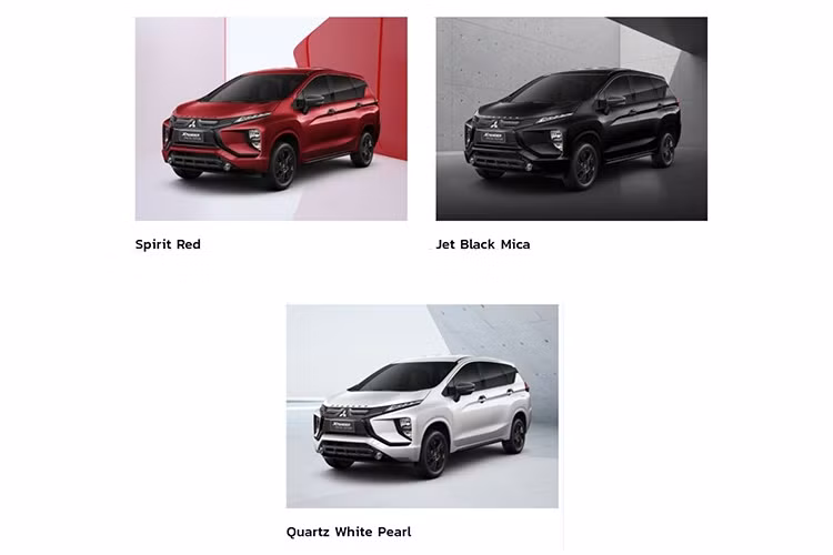 Được gọi bằng cái tên Mitsubishi Xpander Special Edition 2021, phiên bản đặc biệt này sở hữu 3 tùy chọn màu sơn ngoại thất là đen Jet Black Mica, đỏ Red Spirit và trắng Quartz White Pearl. Điểm nhấn của phiên bản đặc biệt này nằm ở hàng loạt chi tiết ngoại thất sơn màu đen mới.