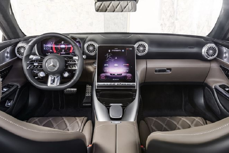 Tại Mỹ, Mercedes-AMG SL hoàn toàn mới được bán ra với 2 phiên bản SL 55 và SL 63, cả 2 đều dùng động cơ tăng áp kép V8 4.0L nhưng cho ra sức mạnh khác nhau. Biến thể SL 55 có công suất 469 mã lực và mô-men xoắn cực đại 700 Nm, trong khi các con số tương ứng của bản SL 63 là 577 mã lực và 800 Nm.