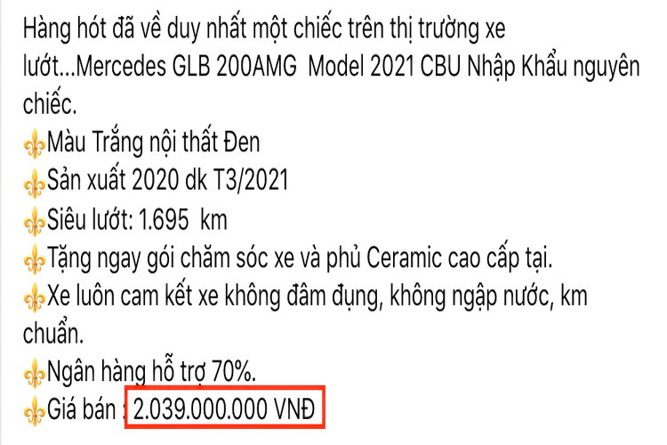 Trên thực tế, mẫu xe SUV Mercedes-Benz GLB 200 AMG là dòng xe khá hút khách trên thị trường, những lô xe mới về luôn được bán và giao đến tay khách hàng khá nhanh chóng. Về lô nào, “cháy hàng” lô đó! Theo tìm hiểu, hiện tại nếu đặt mua GLC 200 AMG mới, khách hàng sẽ phải chờ ít nhất khoảng 2 – 3 tháng mới có xe.