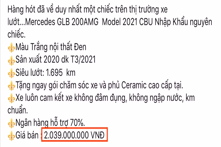 Trên thực tế, mẫu xe SUV Mercedes-Benz GLB 200 AMG là dòng xe khá hút khách trên thị trường, những lô xe mới về luôn được bán và giao đến tay khách hàng khá nhanh chóng. Về lô nào, “cháy hàng” lô đó! Theo tìm hiểu, hiện tại nếu đặt mua GLC 200 AMG mới, khách hàng sẽ phải chờ ít nhất khoảng 2 – 3 tháng mới có xe.