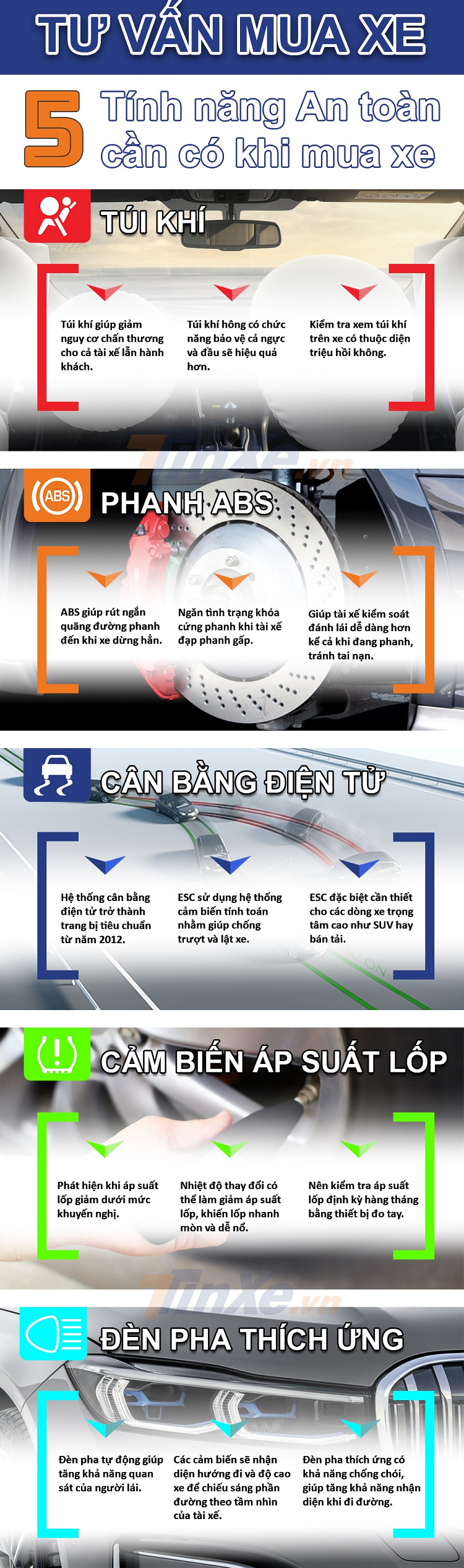 Mua xe oto moi, can chu y den nhung tinh nang an toan nao?