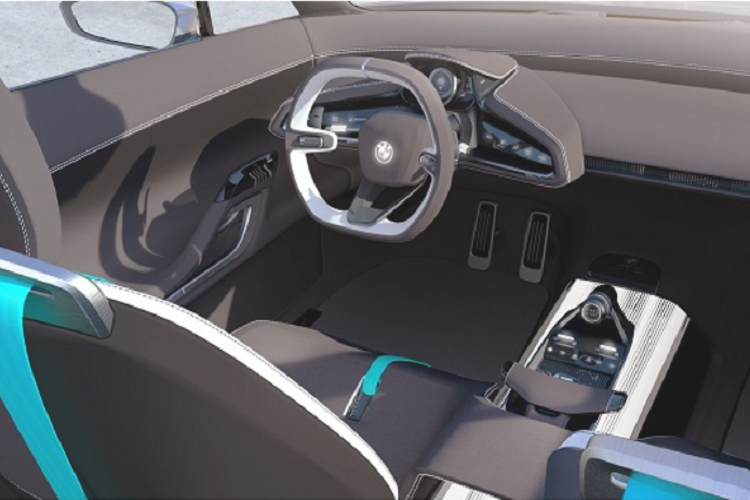 Ở bên trong, các nhà thiết kế muốn “xây dựng một cầu nối giữa di sản và sự táo bạo như một sự chuyển tiếp giữa quá khứ và tương lai của thương hiệu”. Nằm phía sau vô lăng là một cụm công cụ kỹ thuật số truyền thống, thay vì màn hình lớn với đồ họa đẹp mắt. Khu vực ngăn xếp trung tâm trông tinh tế với trang trí tấm ốp kim loại sáng bóng, trong khi các khu vực còn lại ở hàng ghế lái được tối giản hết mức.
