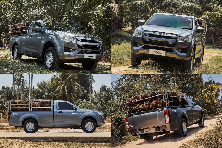 D-Max ca-bin đơn sử dụng động cơ dầu 4cyl thẳng hàng, dung tích 1.9L tăng áp (RZ4E-TC), phun nhiên liệu trực tiếp DOHC Commonrail cho công suất tối đa 150 mã lực tại 3.600 vòng/phút, mô-men xoắn cực đại 350Nm tại dải vòng tua từ 1.800 - 2.600 vòng/phút. Sức mạnh được truyền xuống cầu sau (RWD), thông qua hộp số tay 6 cấp (6MT).