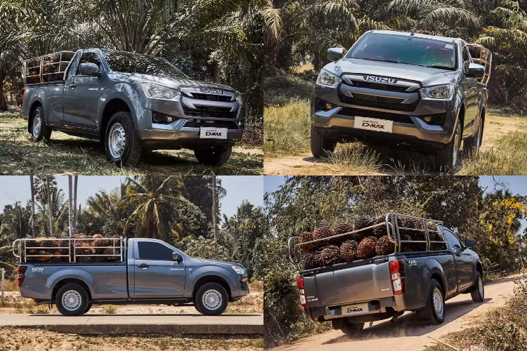 D-Max ca-bin đơn sử dụng động cơ dầu 4cyl thẳng hàng, dung tích 1.9L tăng áp (RZ4E-TC), phun nhiên liệu trực tiếp DOHC Commonrail cho công suất tối đa 150 mã lực tại 3.600 vòng/phút, mô-men xoắn cực đại 350Nm tại dải vòng tua từ 1.800 - 2.600 vòng/phút. Sức mạnh được truyền xuống cầu sau (RWD), thông qua hộp số tay 6 cấp (6MT).