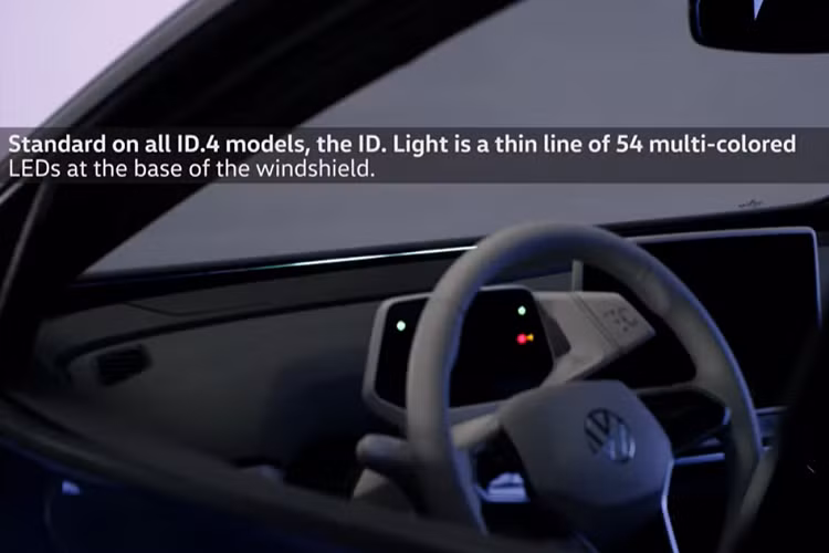 ID.Light sẽ dùng màu sắc và các nhịp nháy khác nhau để truyền thông tin tới người lái