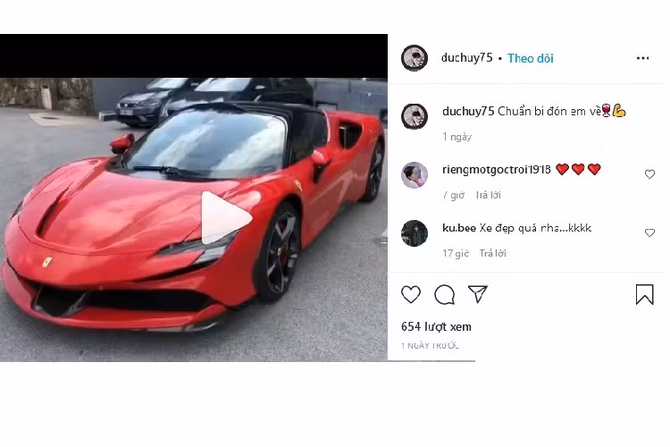 Được biết, đây là lần đầu tiên doanh nhân Đức Huy chia sẻ tin tức mình tậu siêu xe Ferrari SF90 Stradale, tuy nhiên thông tin riêng của chúng tôi trước đó cũng hé lộ chồng cũ của Lệ Quyên sau khi chốt đơn mua xe siêu sang Bentley Flying Spur V8 First Edition thế hệ mới nhất đã nhanh chóng tìm kiếm và sở hữu siêu xe đầu đời cho riêng mình là chiếc xe Ferrari SF90 Stradale đang thu hút rất nhiều đại gia Việt tìm chơi, trong đó có cả Cường Đô la.