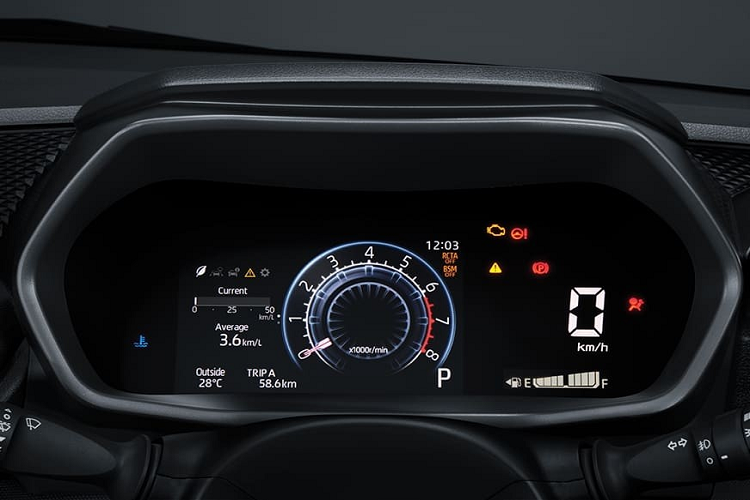 Bên sườn, Toyota Raize 2021 đi kèm các cột màu đen, tạo hiệu ứng nóc "lơ lửng" hợp thời. Đằng sau Toyota Raize 2021 xuất hiện cụm đèn hậu thanh mảnh nằm ngang và nối liền với nhau bằng một thanh mạ crôm dày dặn. Thêm vào đó là khe gió giả màu đen ở hai góc cản sau, đèn phản quang nằm ngang và cánh gió mui.