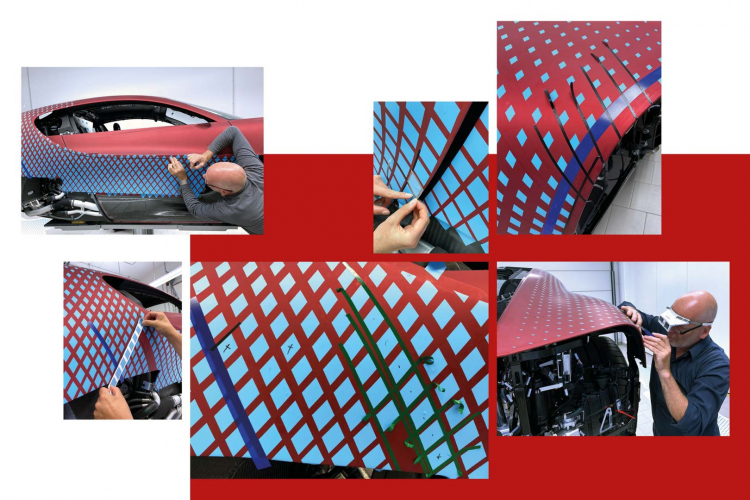 Sau một buổi thử nghiệm cuối cùng, sử dụng một chiếc xe thử nghiệm thứ 2, cuối cùng nhóm cũng thành công áp dụng mẫu đồ họa cho Divo. Các kỹ thuật viên sau đó kiểm tra từng viên kim cương trong nhiều ngày để đảm bảo rằng mọi thứ đều hoàn hảo. Chiếc hypercar sau đó được chà nhám, làm mịn, kiểm tra, chỉnh sửa và sau đó chà nhám lại.