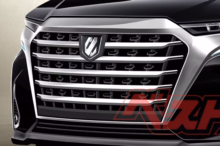 Qua hình ảnh phác họa của Bestcarweb, có thể thấy Toyota Alphard thế hệ thứ tư vẫn giữ lại lưới tản nhiệt cỡ lớn trên đầu xe. Tuy nhiên, lưới tản nhiệt được bổ sung 5 nan mạ crôm nằm ngang hơn thay vì nan nằm dọc như thế hệ cũ. Bao quanh lưới tản nhiệt là viền mạ crôm dày dặn mới, kéo dài sang hai bên đến hết đèn pha.