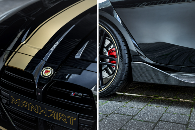 Để tạo được ấn tượng khi lưu thông trên đường, Manhart đã trang trí cho MH3 600 các điểm nhấn màu vàng trên khắp thân xe, cùng với đó là các chi tiết carbon như bộ chia gió trước, ốp sườn và cánh gió sau.