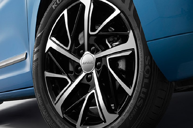 Đằng sau mẫu xe này xuất hiện đèn hậu hình chữ "C" ôm lấy 2 góc đuôi xe. Ở giữa đèn hậu là tem chữ nổi "Haval" cỡ lớn. Ngoài ra, xe còn có nẹp mạ crôm trên cản trước, bao quanh dải đèn phản quang, và ống xả được giấu kín nên trông khá gọn gàng.