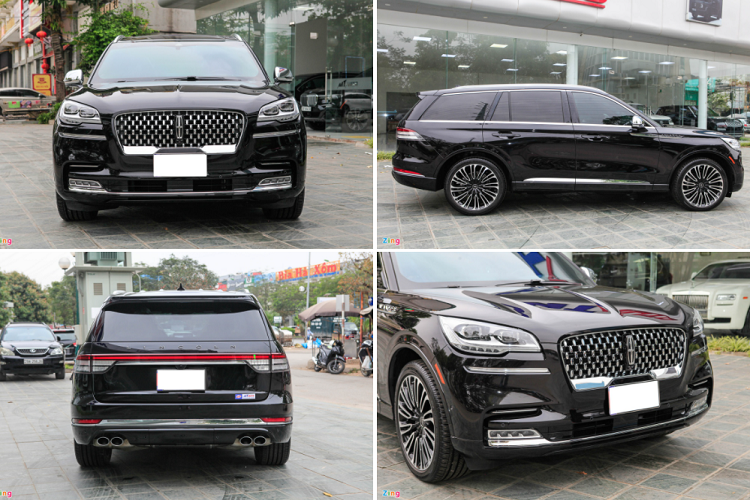 Ngoại thất của Lincoln Aviator Black Label 2020 mang nhiều điểm tương đồng với "đàn anh" Navigator như tạo hình mặt ca-lăng, cụm đèn pha hay đèn hậu kéo dài, bao trọn cửa khoang hành lý. Tuy nhiên, do kích cỡ nhỏ hơn, vóc dáng tổng thể của xe có phần cân đối, bớt vuông vức, thô cứng hơn chiếc Navigator.
