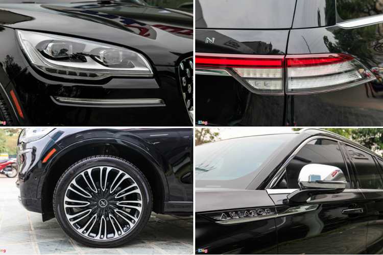 Tương tự đa số SUV Mỹ, Lincoln Aviator có ngoại hình hầm hố, cứng cáp, với nhiều phần mạ, ốp kim loại ở lưới tản nhiệt, viền cửa kính, gương chiếu hậu và cản trước/sau.