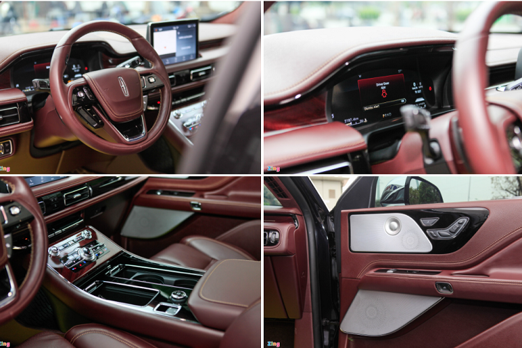 Bảng đồng hồ của xe là dạng màn hình kỹ thuật số toàn bộ, cửa mở bằng nút bấm. Song song đó, Lincoln Aviator cũng có nhiều vị trí để đồ ở cả ba hàng ghế với sức chứa lớn.