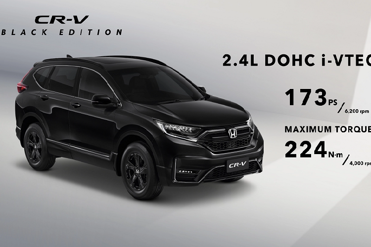 Giá xe Honda CR-V Black Edition 2021 cho 2 phiên bản 2.4 ES 4WD và 2.4 EL 4WD được bán ra lần lượt là 1,529 và 1,579 triệu bath (tương đương 1,05 và 1,08 tỷ đồng). Ngoài ra phiên bản cao cấp nhất sử dụng động cơ Diesel và dẫn động 4WD là DT-EL 4WD có giá lên đến 1,759 triệu bath (khoảng 1,2 tỷ đồng).