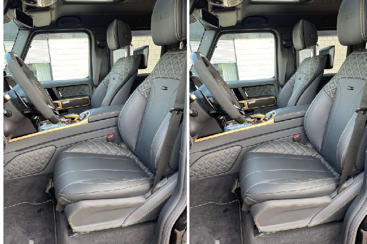 Bản độ Brabus 800 Widestar Gold Edition được chào bán tại Việt Nam được trang bị nước sơn ngoại thất màu đen, điểm xuyết các chi tiết màu vàng đồng vô cùng nổi bật.