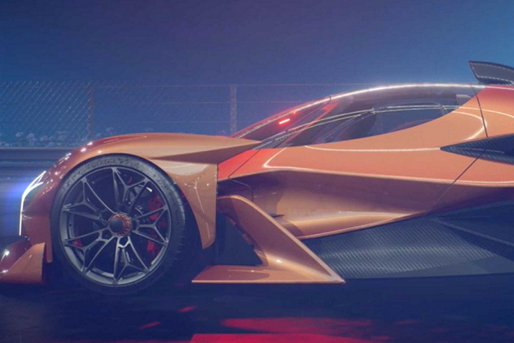 Các phần đèn hậu này về bản chất là các đèn viền chạy trên những chi tiết mang tính khí động học ở cản sau xe và các đèn được đặt chéo theo hiệu ứng ánh sáng từ trung tâm cản sau tỏa ra phía bên ngoài giống như ánh sáng chiếu từ một ngôi sao và một vật thể xuyên qua không khí ở tốc độ cao. Ở giữa cản sau chính là ba ống xả cỡ lớn đặc trưng của Apollo được xếp thành hình tam giác, chi tiết này cũng giúp phần nào tạo điểm nhấn cho cản sau giản đơn nhưng ấn tượng của Hypercar Apollo.