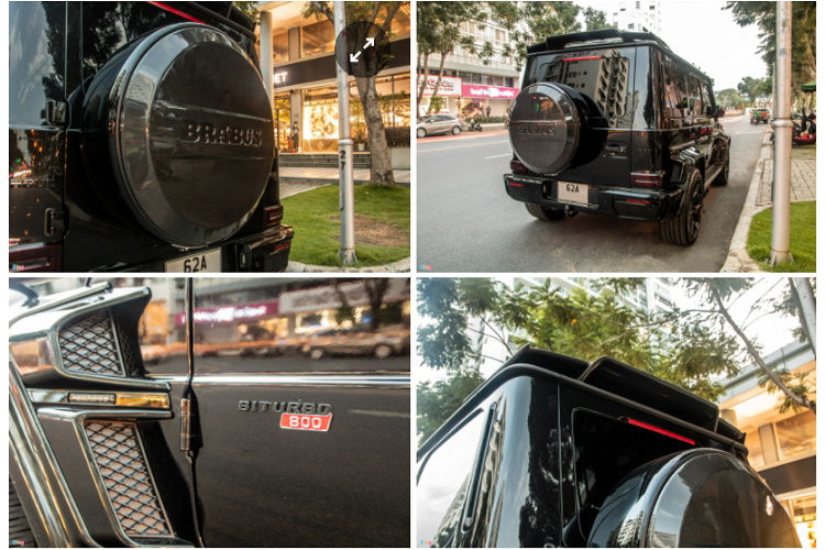 Dù là mẫu SUV địa hình, hãng độ Brabus vẫn phá cách bằng việc trang bị cánh gió cỡ lớn ở phía sau. Chi tiết này thường thấy trên những mẫu xe thể thao, siêu xe hiệu suất cao, giúp xe tăng lực ép xuống mặt đường, nhất là khi vào cua và tăng tốc.