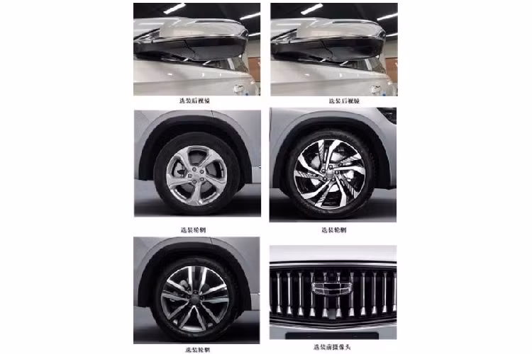 Sự cao cấp của KX11 được Geely định hình ngay từ kiểu dáng bên ngoài với nhiều tín hiệu thiết kế mượn từ Xingrui. KX11 cũng sở hữu lưới tản nhiệt vũ trụ mở rộng đặc trưng, cặp đèn pha hình chữ L thanh mảnh và hốc gió hình xương lạ mắt. Tính thẩm mỹ được tăng cường với các chi tiết chrome trang nhã.