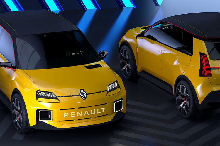 Giám đốc thiết kế của Renault, Gilles Vidal cho biết ông đã thay đổi các yếu tố kiểu dáng từ nguyên bản để đáp ứng nhu cầu của một chiếc xe điện hiện đại. Các chi tiết đã được thiết kế lại như hốc gió trên nắp ca-pô được chuyển đổi thành nắp sạc, phần đèn sau được thiết kế vuốt gọn và đèn sương mù phía trước được thiết kế theo dạng vuông cách điệu có thể sử dụng nhằm tạo điểm nhấn vào ban ngày.