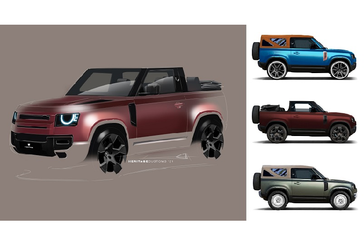 Hãng độ này thậm chí còn giới thiệu một số hình ảnh phiên bản mui trần dưới dạng concept được tạo ra bằng kỹ xảo đồ họa. Mặc dù không phải là một phiên bản chính hãng, nhưng Land Rover thậm chí đã có những động thái “bật đèn xanh” cho Heritage Customs.