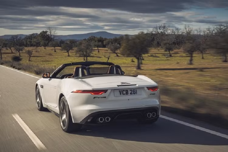 Tương tự F-Type R, bản P450 cũng có chung hệ thống ống xả tích hợp van giảm thanh. Trang bị này giúp xe vận hành khá êm ái khi ở tốc độ đều và chậm, tuy nhiên khi người lái đạp ga mạnh thì van ống xả sẽ mở ra, âm thanh của một chiếc xe thể thao lập tức được kích hoạt, mang đến sự phấn khích cho người dùng. Dù thua thiệt so với F-Type R về mặt sức mạnh, bù lại F-Type P450 lại được trang bị sẵn vi sai điện tử giúp hạn chế tối thiểu khả năng trượt bánh, đặc biệt là khi mômen xoắn cực đại của xe đạt được từ rất sớm, khi tua máy mới ở mức 2.500 vòng/phút.