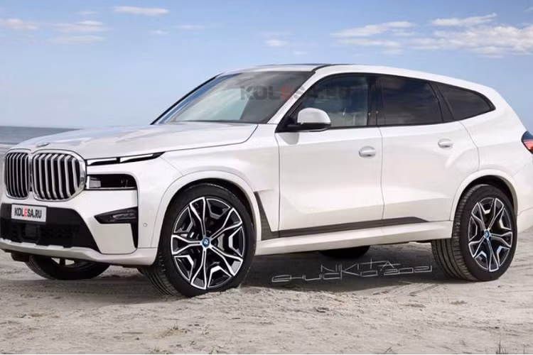 Từ các bức ảnh chụp lén, Kolesa.ru đã tạo ra một bản dựng kỹ thuật số cho BMW X8 2023 mới, theo đó chiếc SUV hàng đầu của BMW sẽ có lưới tản nhiệt lớn hơn trước đáng kể nhưng không ngoại cỡ như trên BMW iX và 4-Series mới.