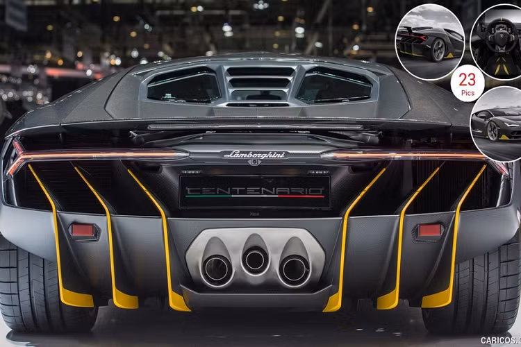 Hãng Duke Dynamics đã lấy ý tưởng phần đuôi siêu bò giới hạn Lamborghini Centenario LP770-4 để làm mới ngoại hình cho bản độ đắt đỏ của mình. Vì thế, chiếc xe Lamborghini Aventador LP700-4 độ Duke Dynamics của đại gia Việt có khuếch tán sau cỡ lớn, chia thành 3 phần riêng biệt và trang trí thêm các sọc màu xanh lá cây, trắng và đỏ, tượng trưng cho Quốc kỳ Ý, cũng là quê hương của hãng siêu xe Lamborghini. 